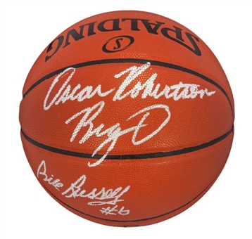 Bill Russell and Oscar Robertson Dual Signed Basketball